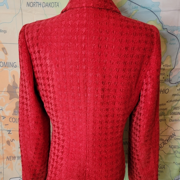 Vintage 1980s Carlisle Red Jacket Size 4. Coat - Picture 6 of 15